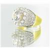 Image 2 : 35ctw Lab Diamond 22k Gold Vermeil Ring (JEW-2369)