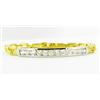 Image 1 : 58ctw Lab Diamond 22k Gold Vermeil Bracelet (JEW-2351)
