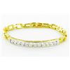 Image 2 : 58ctw Lab Diamond 22k Gold Vermeil Bracelet (JEW-2351)