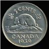 Image 2 : 1939 Canada 5c Hi Grade AU Scarce Matte Finish? (COI-6737)