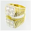 Image 2 : 36ctw Lab Diamond 22k Gold Vermeil Ring (JEW-2359)