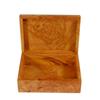 Image 2 : Inlaid Burl Box Handmade Rare Afzelia Wood (DEC-082)