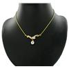 Image 2 : 30ctw Lab Diamond 22k Gold Vermeil Necklace (JEW-2352)
