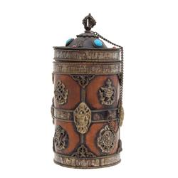 Tibet Brass Scroll Tube (ANT-577)