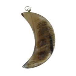 Rare White Water Buffalo Horn Pendant (JEW-273)