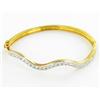 Image 2 : 44ctw Lab Diamond 22k Gold Vermeil Bracelet (JEW-2341)