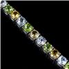 Image 2 : 83ctw Citrine Peridot Topaz Sterling Bracelet  (JEW-2308)