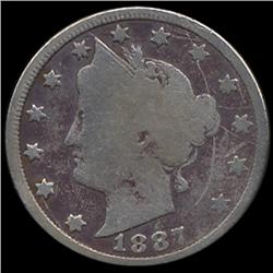 1887 Liberty Nickel Better Circulated (COI-7630)