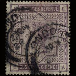 1884 RARE GB 2.5s Deep Lilac Used Stamp (STM-1565)