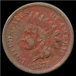 1874 Indian Cent Higher Grade (COI-7479)