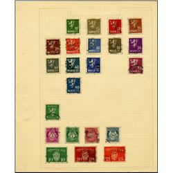 1940s Norway Hand Made Stamp Album Page 22pcs (STM-0267)