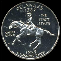 1999S DE 25c Proof 25c Coin Graded ICG PR70 DCAM (COI-6354)