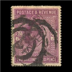 1902 RARE GB 2.5 Shilling Edward Stamp Hi Grade (STM-0028)