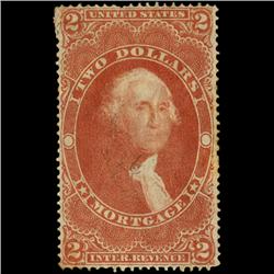 1860s US Revenue Stamp $2 Mortgage w/ GUM (STM-1493)