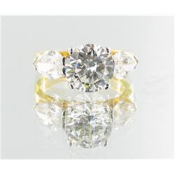 19ctw Lab Diamond 22k Gold Vermeil Ring (JEW-2377)