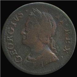 1735 Britain George III Farthing Circ. 270 Y/OLD (COI-7069)