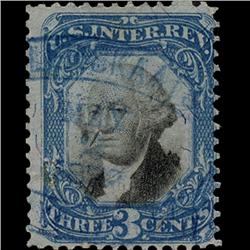 1870s US Revenue Stamp 3c Rare Error (STM-1398)