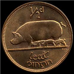 1949 Ireland 1/2p MS65+ (COI-7360)