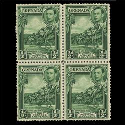 1938 Grenada 1/2p Postage Stamp Block PREMIUM (STM-0614)