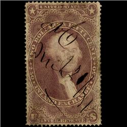 1860s US Revenue Stamp $2.50 Inland Exch w/ GUM (STM-1496)