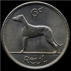 1949 Ireland 6p MS65+ (COI-7367)