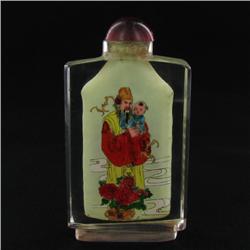 Heavy Beveled Glass Chinese Snuff Bottle (CLB-506)