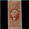 Image 1 : 1860s US Revenue Stamp $1 Imperf Inland Exch (STM-1362)