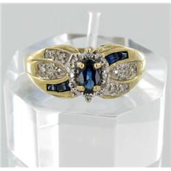 .7ctw Blue Sapphire & Diamond 10k Gold Lady Ring (JEW-1901)