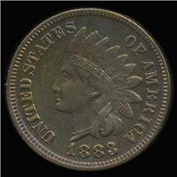 1883 Proof Indian Cent Super Gem Iridescent Toned (COI-6283)