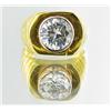 Image 1 : 30ctw Lab Diamond 22k Gold Vermeil Ring (JEW-2360)