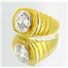 Image 2 : 30ctw Lab Diamond 22k Gold Vermeil Ring (JEW-2360)