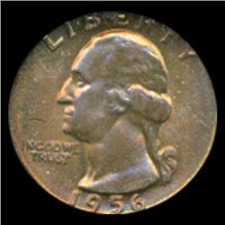 1956 GW 25c Coin Graded PCGS MS66 Great Toning (COI-5337)