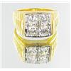 Image 1 : 36ctw Lab Diamond 22k Gold Vermeil Ring (JEW-2359)