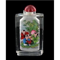 Heavy Beveled Glass Chinese Snuff Bottle (CLB-598)