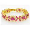Image 1 : 150ctw Lab Dia/Ruby 22k Gold Vermeil Bracelet (JEW-2345)