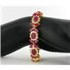 Image 3 : 150ctw Lab Dia/Ruby 22k Gold Vermeil Bracelet (JEW-2345)