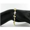Image 3 : 31ctw Lab Diamond 22k Gold Vermeil Bracelet (JEW-2346)