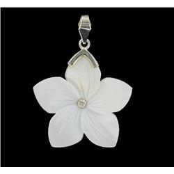 Mother of Pearl Plumeria Pendant (JEW-1932)
