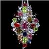 Image 1 : 70ctw Deluxe Fancy Multigem Sterling Ring  (JEW-2312)