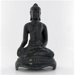 Thai Vintage Bronze Seated Buddha (ANT-354)