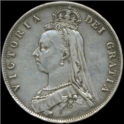 1887 Britain Victoria Half Crown Hi Grade (COI-7024)