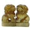 Image 3 : 64ct Handcarved Burma Jade Fu Dog Pair (ANT-1072)