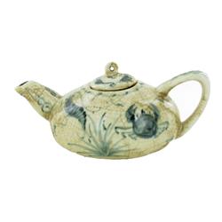 Vintage Chinese Topless Teapot Blue & White (ANT-947)