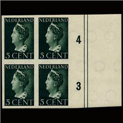 1944 Netherlands 5c Imperf Block Mint Scarce (STM-1570)