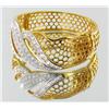 Image 2 : 165ctw Lab Diamond 22k Gold Vermeil Bracelet (JEW-2079)