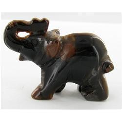 15ct Handcarved Tiger Eye Elephant (ANT-1080)