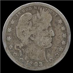 1903S Barber Quarter Better Circulated (COI-7428)