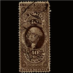 1860s US Revenue Stamp 40c Inland Exch. (STM-1451)