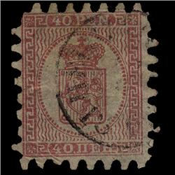 1866 RARE Finland 40p Type 2 Rose Used Stamp (STM-1309)