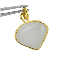 25ct Jade Yellow Gold Vermeil Pendant (JEW-2221)